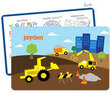 Personalized Construction Site  Activity Placemat