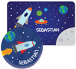 Personalized Rocket Launching Placemat & Plate Set