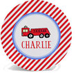 Fire Truck Personalized Plate