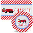 Fire Truck Personalized Placemat and Plate