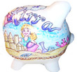 Personalized Beach Scene Custom Piggy Bank for Girls