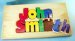 Personalized Double Name Puzzle Board