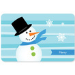 Personalized Happy Blue Snowman Placemat