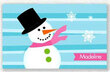 Personalized Happy Pink Snowman Placemat