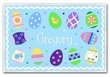 Easter Eggs Personalized Placemat for Boys