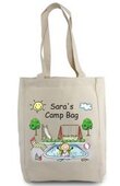 Personalized Girls Camp Tote Bag
