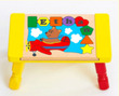 Personalized Airplane Bear Puzzle Name Stool in Primary Colors
