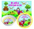Dinosaur Personalized Placemat, Plate & Bowl Set For Girls