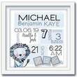 Personalized Welcome Baby Boy Wall Art