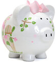 Personalized Tropical Pink Jungle Animals Piggy Bank- Currently Out Of Stock