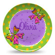 Butterflies Personalized Plate