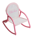 Personalized Child's Rocker in Pastel Mesh & Pink Frame-Color Options Available