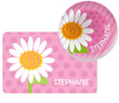 Personalized Big Daisy Placemat and Plate Set