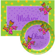 Butterflies Personalized Placemat with Plate