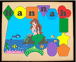 Personalized Mermaid Puzzle Board
