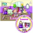 Dress-Up Scene Personalized Placemat and Plate Set
