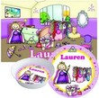 Dress-Up Scene Personalized Placemat, Plate & Bowl Set