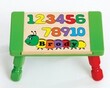 Caterpillar and Numbers Puzzle Name Stool in Primary Colors (Choice of colors)