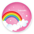 Personalized Dreamy Rainbow Plate for Girls