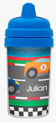 Personalized Race to the Finish Sippy Cup for Boys
