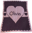Heart Banner Personalized Baby Blanket