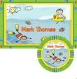 Swimmer Personalized Placemat and Plate Set