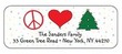 Peace & Love Christmas Return Address Labels