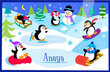 Playful Penguins Personalized Placemat