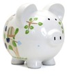 Personalized Tropical Blue Jungle Animals Piggy Bank