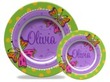 Butterflies Personalized Plate & Bowl Set