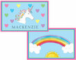 Rainbow Unicorn Personalized  Placemat