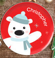 Personalized Holiday Polar Bear Plate