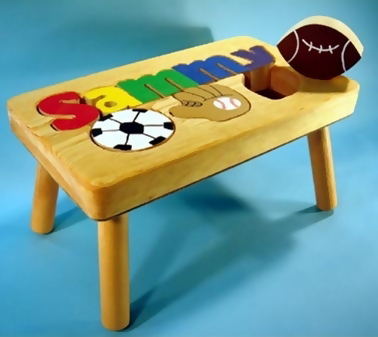 personalized kid stools puzzle