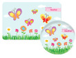 Butterfly Field Personalized Placemat and Plate Set for Girls