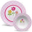 Daisies Personalized Plate and Bowl Set