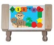 Personalized Monkey Puzzle Stool in Natural