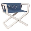 Personalized Jr. Director's Chair with Blue Denim Canvas Seat