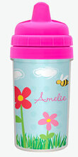 Personalized Bright Flowers Sippy Cup