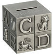 Silver Block Personalized Bank with Matte Finish