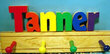 Personalized Kids Coat Rack in Primary Colors