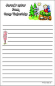 Hiker Camp Note Pad for Boys with Optional Envelopes
