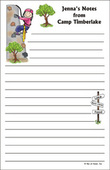 Personalized Climber Camp Note Pad for Girls (envelopes available)