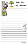 Climber Camp Note Pad for Boys with optional envelopes available