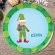 Personalized Christmas Boy Elf Plate