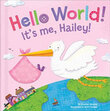 Hello World  Personalized Board Book For Girls