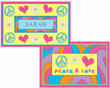 Peace and Love Personalized Placemat