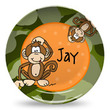 Camo Monkey Personalized  Plate