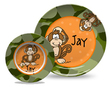 Camo Monkey Personalized  Plate & Bowl Set