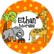 Zoo Animals Personalized Plate