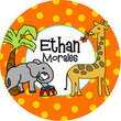 Zoo Animals Personalized Plate